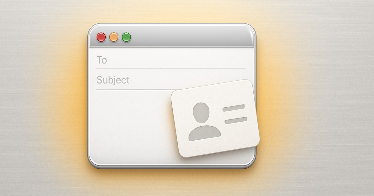 Visitenkarten aus dem Adressbuch mit Apple Mail verschicken